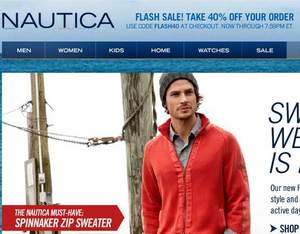 Nautica(諾帝卡)美國官網(wǎng)：全場6折閃購！滿100美元免運費，有效期至9月28日上午8點！NOW IT WORKS!