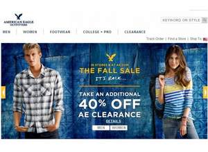 American Eagle（美國(guó)鷹）官網(wǎng)：清倉(cāng)區(qū)額外6折；購(gòu)買(mǎi)牛仔褲可享整單8折，有效期至10月15日