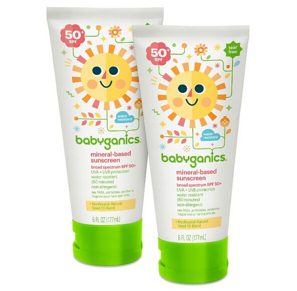 Babyganics 甘尼克寶貝 防水型嬰兒防曬霜SPF50 177ml*2支 .48（.98 下單8折+S&S）到手￥130