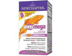 Amazon：新章孕妇深海鱼油 New Chapter WholeMega Prenatal（90粒） S&S后$15.14