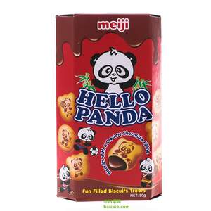 新加坡进口，Meiji 明治 熊猫巧克力夹心饼干50g 