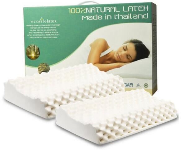 泰国进口 ECOLIFELATEX 纯天然乳胶枕头 低款对装8-10cm 秒杀价￥539包邮