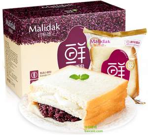 Malidak 玛呖德 紫米面包 1100g 整箱装 