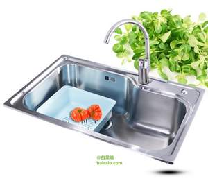 KOHLER 科勒 單槽臺(tái)上廚盆套餐 K-77160T-2S-NA+K-668T-B-CP