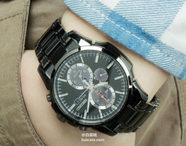 SEIKO 精工 三眼计时太阳能男表 5.99 到手￥845