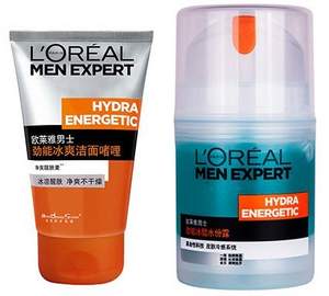 亞馬遜中國：歐萊雅 男士勁能冰酷水份露50ml+勁能冰爽潔面啫哩100ml ￥79（￥99-20）