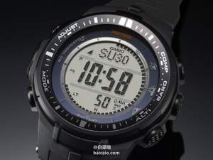 Amazon：<span>降$16.5，歷史新低！</span>CASIO 卡西歐 PRW-3000-1CR 太陽能 三重感應 6局電波 新款登山表 $204.47 到手￥1340