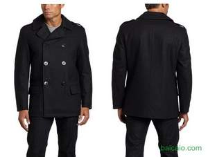 Amazon：超值！Nautica Pea Coat 诺帝卡 男士经典海军款羊毛呢大衣 历史最低$69.99 到手￥540