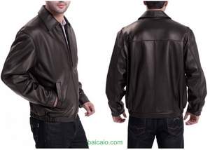 Amazon：驚爆價！BGSD Lambskin Bomber 男士真皮夾克（新西蘭羊羔皮） 2.2折 $109 到手￥780
