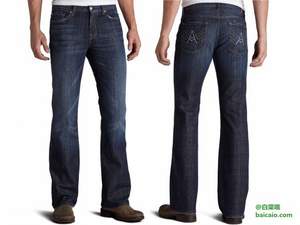 Amazon：7 For All Mankind 美國原產(chǎn)男士修身裁剪直筒微喇叭牛仔褲 $90.4 可用8折公碼 到手￥480