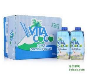 京东商城：马来西亚进口， Vita Coco  唯他可可 天然椰子水饮料330ml*12瓶*2 