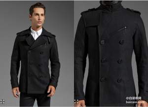 Amazon：大牌出品，必屬精品！DIESEL 迪賽 Wittory 男士羊毛呢軍裝 3.1折 $111.98 到手￥800