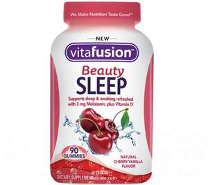 Vitafusion 美容助眠軟糖 90粒 櫻桃香草味 Prime會員湊單免費直郵
