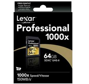 Lexar 雷克沙 1000X SDXC UHS-II存储卡64GB Prime会员免费直邮含税