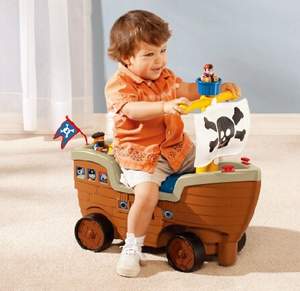Prime專享鎮(zhèn)店之寶，Little Tikes 小泰克 海盜船游戲車/學(xué)步車622113M
