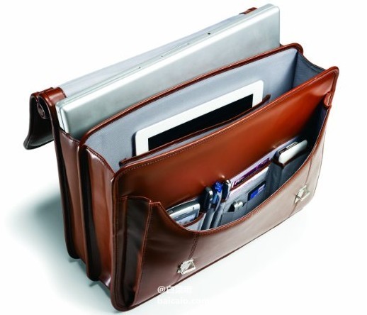怒降20刀，Samsonite 新秀麗 16英寸真皮電腦公文包 2.1折 ￥392.79+209.58