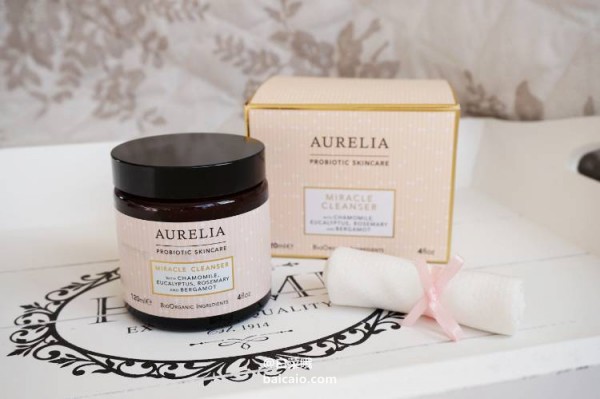 英国高科技有机护肤 AURELIA 全线7折，奇迹按摩卸妆膏120ml 附送抗菌洁面布 £26.6 凑单直邮到手￥228