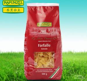 天貓商城：德國進口，Rapunzel 樂烹公主蝴蝶結意面500g 