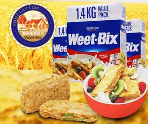 澳大利亚原装进口，新康利 Weet-bix 营养谷物燕麦片 1.4kg*2 ￥78