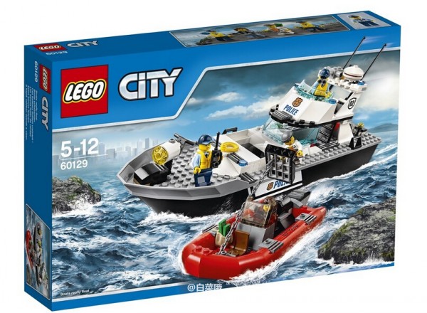 2016新款，LEGO 乐高 60129 城市组 警察巡逻艇 ￥299包邮