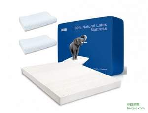 镇店之宝，TAIPATEX 100%纯天然泰国乳胶床垫 5cm厚 1.5~1.8米 送2个乳胶枕 ￥1899~1999包邮