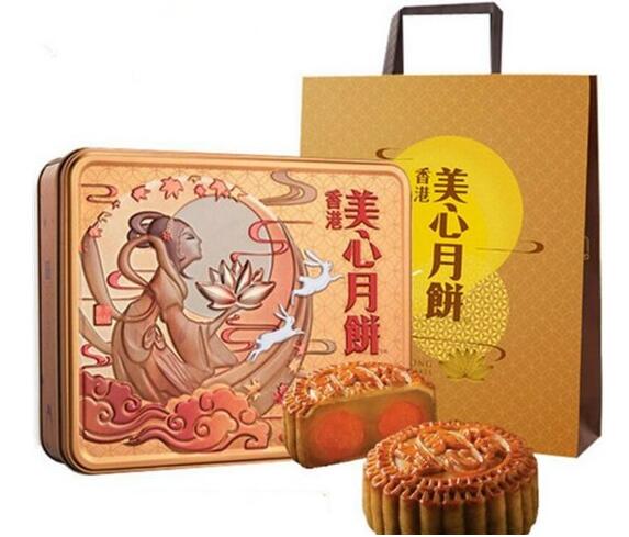 香港美心 双黄白莲蓉月饼礼盒740g 秒杀价￥199包邮