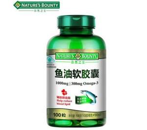 Nature's Bounty 自然之宝 深海鱼油1000mg*100粒 ￥29包邮（￥59-30）