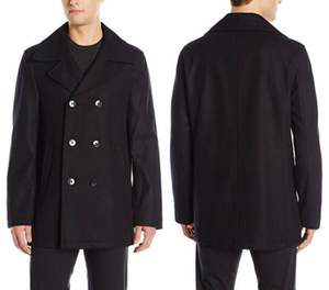 反季好价，Calvin Klein 男士双排扣羊毛大衣 0.6折 新低$31.66  到手￥380