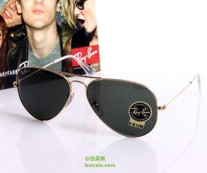 Ray-Ban 雷朋 飞行员系列中性太阳镜 RB3025 赠Casio手表+安耐晒12ml