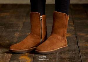 降12刀，意大利產(chǎn)高端線 UGG 女士羊皮防水雪地靴 4色 3.5折 新低$87.5 到手￥725 國內(nèi)￥2080