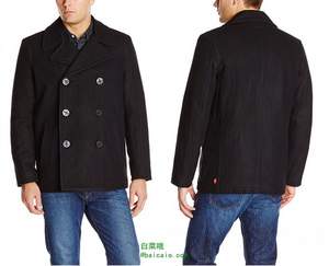 <span>反季白菜！</span>限美亚prime会员，Levi's 李维斯 Wool Classic 男士羊毛混纺短款大衣
