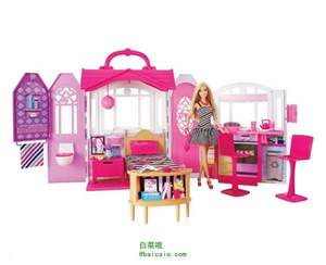 Barbie 芭比 CFB65 闪亮度假屋 带娃娃 ￥149包邮（￥209-60）