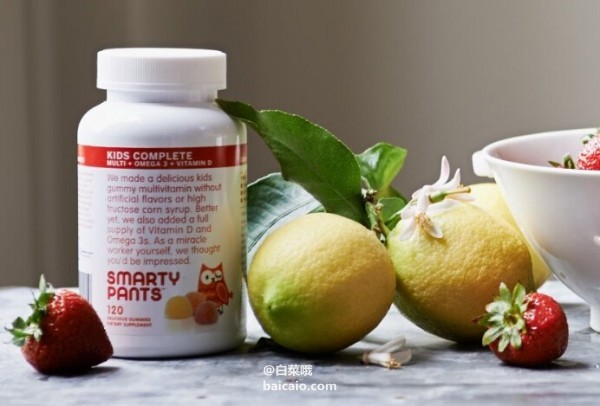 SmartyPants 含Omega3+维生素D 儿童多种复合维生素软糖120颗 新低.29（.99-5 +S&S）