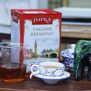 斯里兰卡进口，英伯伦 英式早茶铁盒装 大叶红茶 500g 秒杀价新低￥95包邮