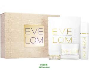 Eve Lom 全线5折封顶，白菜再来！限量套装（卸妆膏100ml+亮白精华30ml+面霜10ml+焕白面膜1片）新低£70 直邮到手￥624