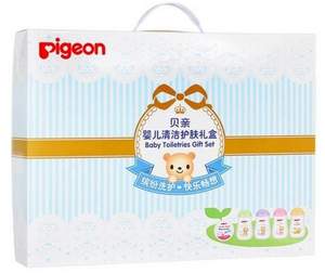 镇店之宝，PIGEON 贝亲 婴儿清洁护肤礼盒(五件套) +棉棒120支 ￥89包邮（￥99-10）