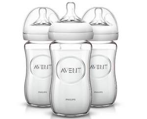 AVENT 新安怡 宽口径 自然原生玻璃奶瓶240ml*3只 直邮到手￥113.45 + ￥59.26