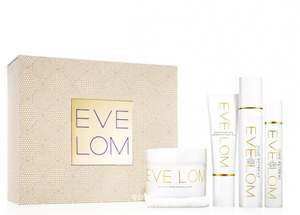 价值£280，EVE LOM 经典正装礼盒套装（卸妆膏200ml+保湿霜50ml+眼霜15ml+抗老面霜50ml） 新低£144.4 免费直邮到手￥1240