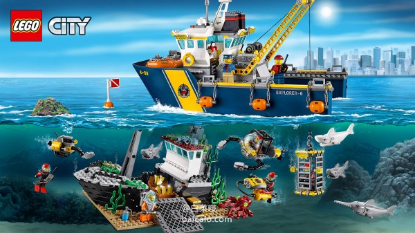 Lego 乐高 城市组 60092 深海探险潜水艇 秒杀￥189包邮（￥209-20）