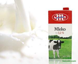 批次新鲜，波兰进口 MLEKOVITA 妙可 全脂牛奶1L*12盒 ￥59.9