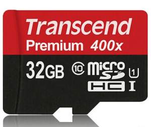 Transcend 创见 TF存储卡32GB（C10/UHS-I/400X）新低￥29.9