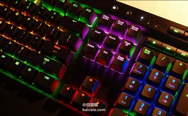 CORSAIR 海盗船 K70  RGB 幻彩背光机械游戏键盘 茶轴  送防辐射眼镜￥1249