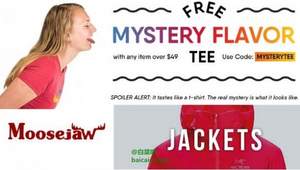 MOOSEJAW 滿$49 免運費+送T恤