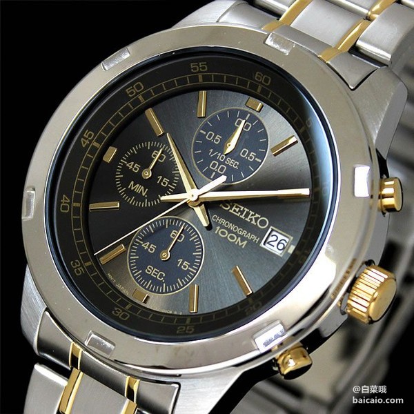 ASHFORD：SEIKO 精工 三眼计时男表  到手￥500