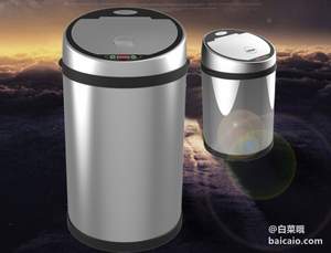 三木 不銹鋼感應(yīng)垃圾桶 12L ￥109包郵