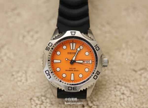 seiko 精工 sne109 橙色水鬼太阳能潜水表$132.99 到手$905