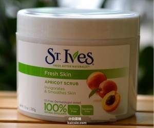 Amazon：St.Ives 圣艾芙 杏子活力紧致身体磨砂膏283g 新低$2.99 可凑单直邮