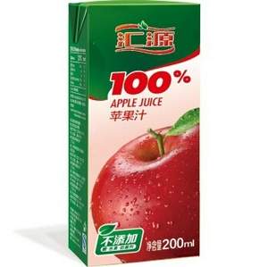 汇源 100%苹果果汁1L*6盒 ￥34.9