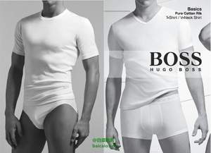 Amazon：HUGO BOSS 雨果博斯 男士纯棉T恤3件装 V领/圆领 $21.59 到手￥170