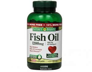 Amazon：Nature's Bounty 自然之宝 深海鱼油1200mg*200粒 新低$3.64（$4.88-1 S&S优惠5%包邮）到手￥45